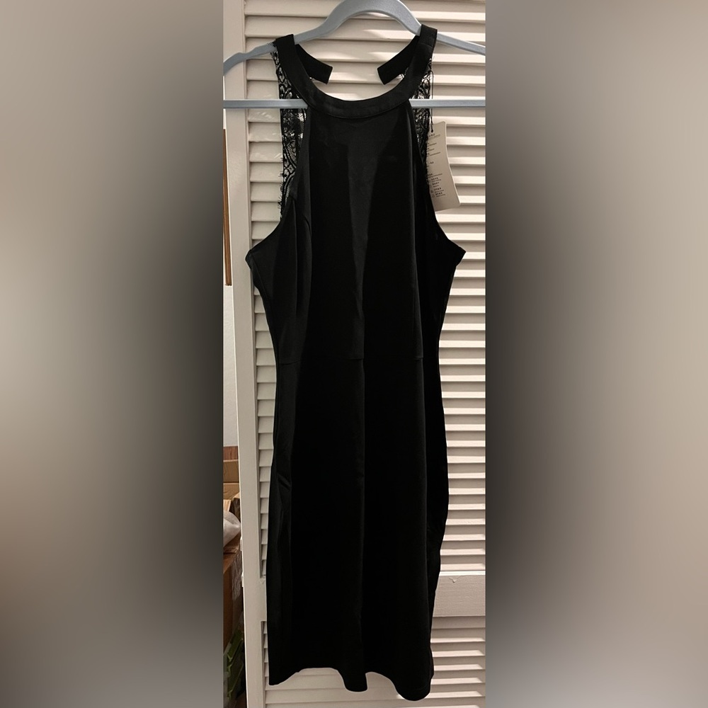 Black High Neck Sleeveless Dress